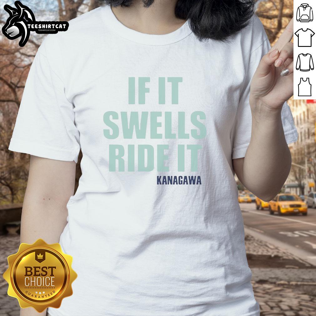 Premium If It Swells Ride It Kanagawa Ladies Tee featuring a stylish design perfect for surf enthusiasts.