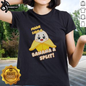 Alt Text: Premium Lankybox Banana Tee for ladies featuring a fun banana split design, perfect for casual wear and fans.