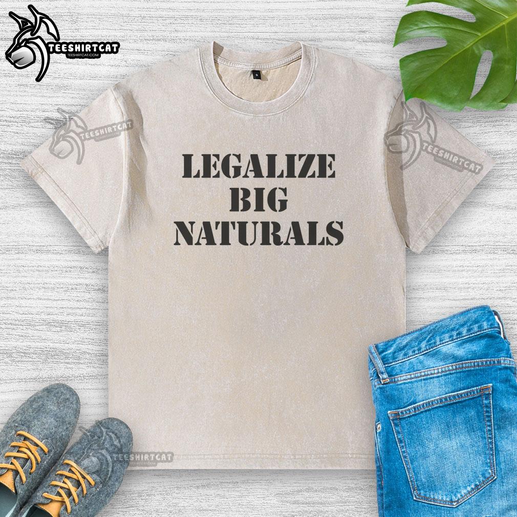 Premium Legalize Big Naturals Washed T-Shirt in soft cotton, showcasing a stylish design perfect for casual wear.
