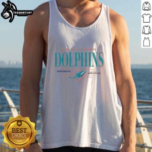 Premium Miami Dolphins NFL Super Bowl Champions vintage logo tank top showcasing team pride and classic style.