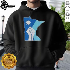 Premium Minnesota Rebel New State Flag Hoodie featuring stylish design and vibrant colors celebrating Minnesota pride.