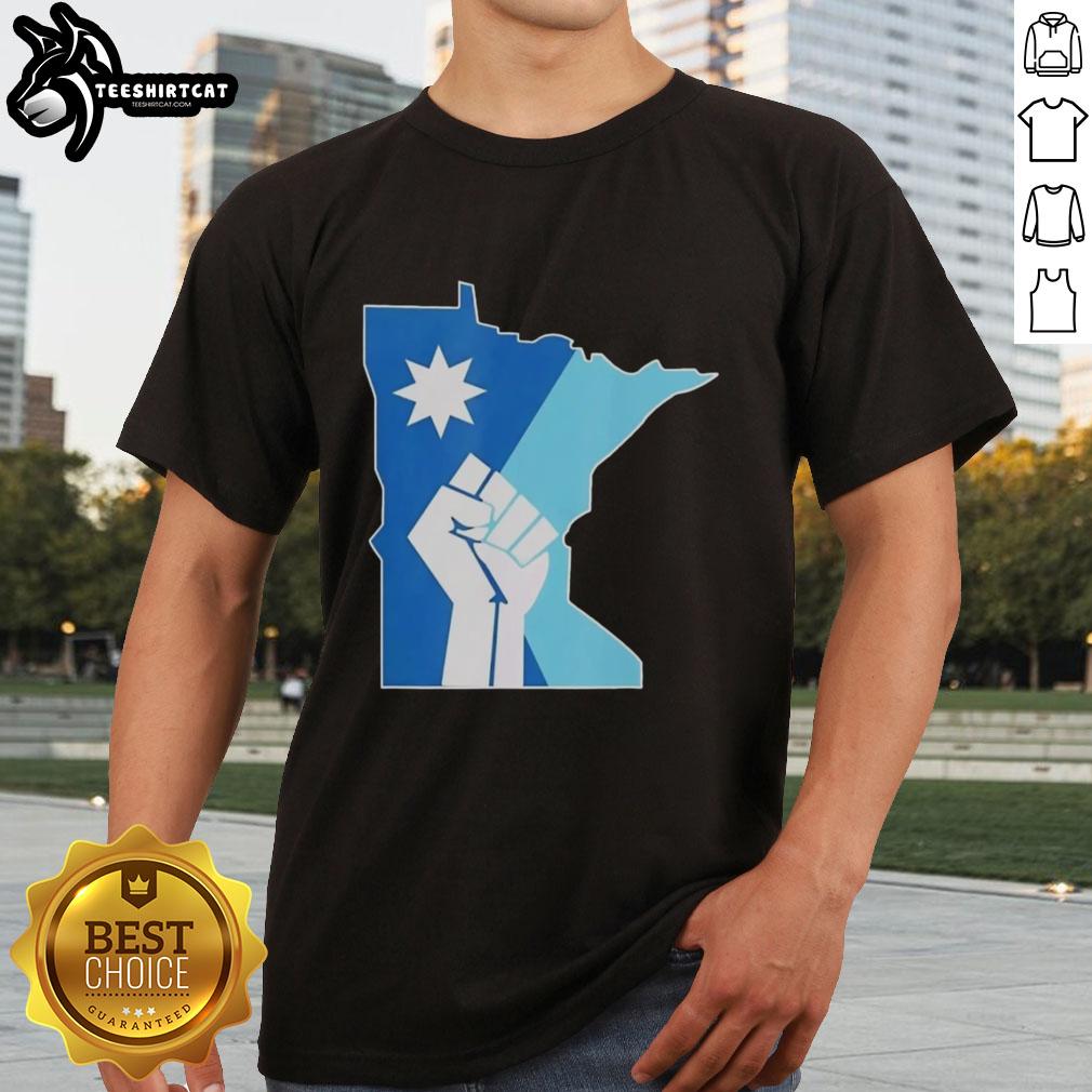Premium Minnesota Rebel New State Flag T-Shirt featuring vibrant design, ideal for showing off Minnesota pride.