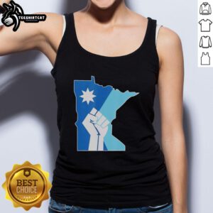 Alt Text: Premium Minnesota Rebel New State Flag Tank Top featuring a stylish design and vibrant colors for summer wear.