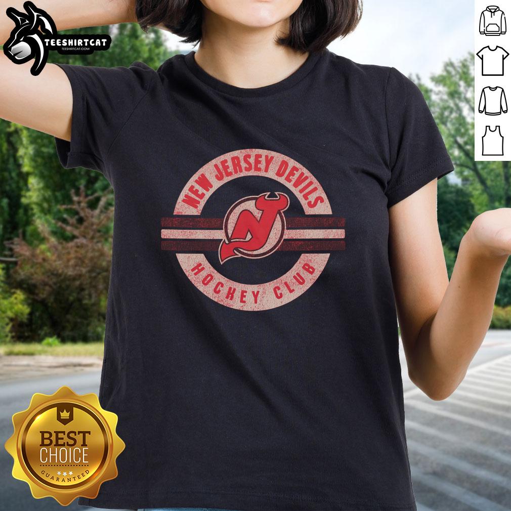 Premium New Jersey Devils surround ladies tee featuring team logo and vibrant colors for fans of all ages.