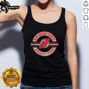 Premium New Jersey Devils surround tank top featuring team logo and vibrant colors, perfect for game day attire.