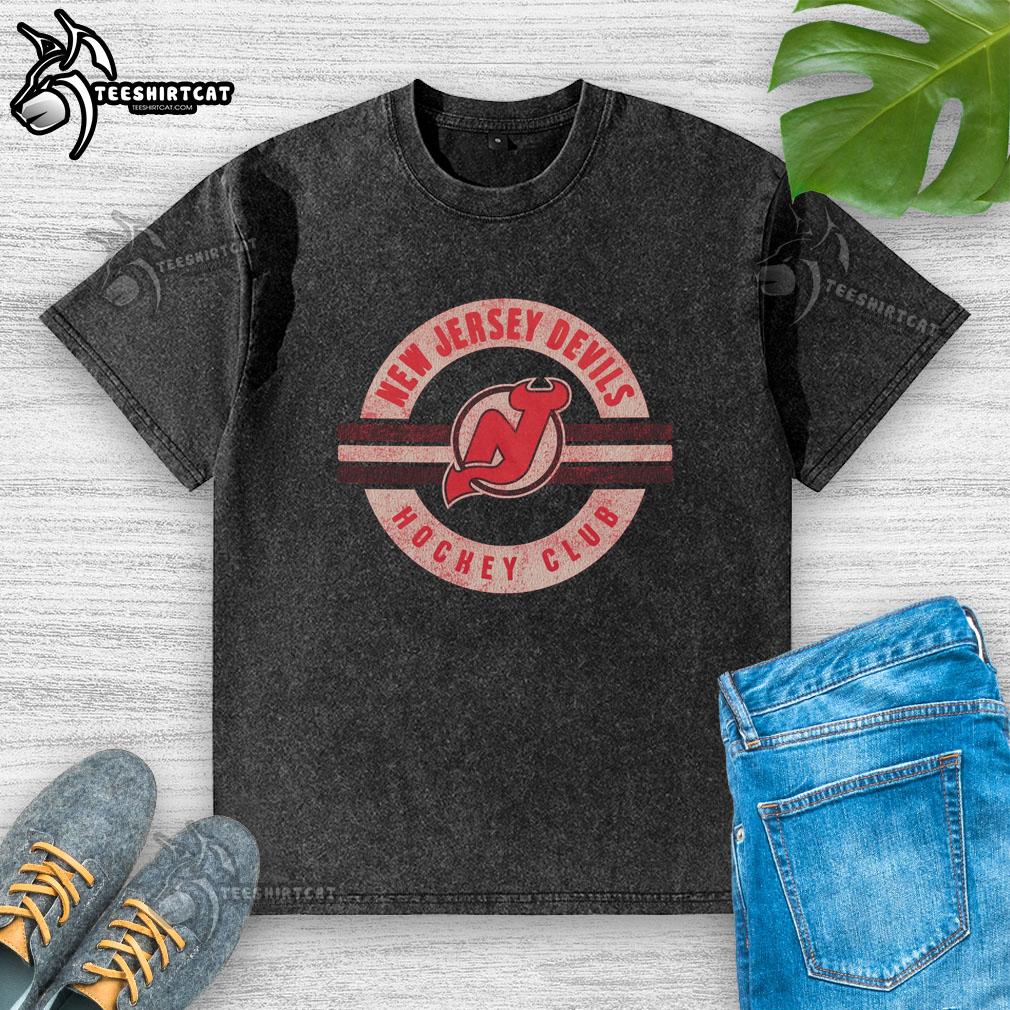 Premium New Jersey Devils Surround Washed T-Shirt featuring vibrant team graphics and a comfortable fit for fans.
