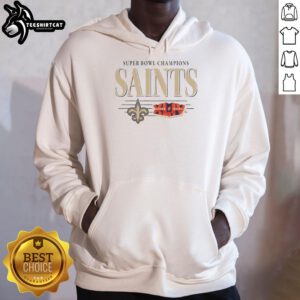 Premium New Orleans Saints NFL Super Bowl Champions vintage logo hoodie showcasing team spirit and championship pride.