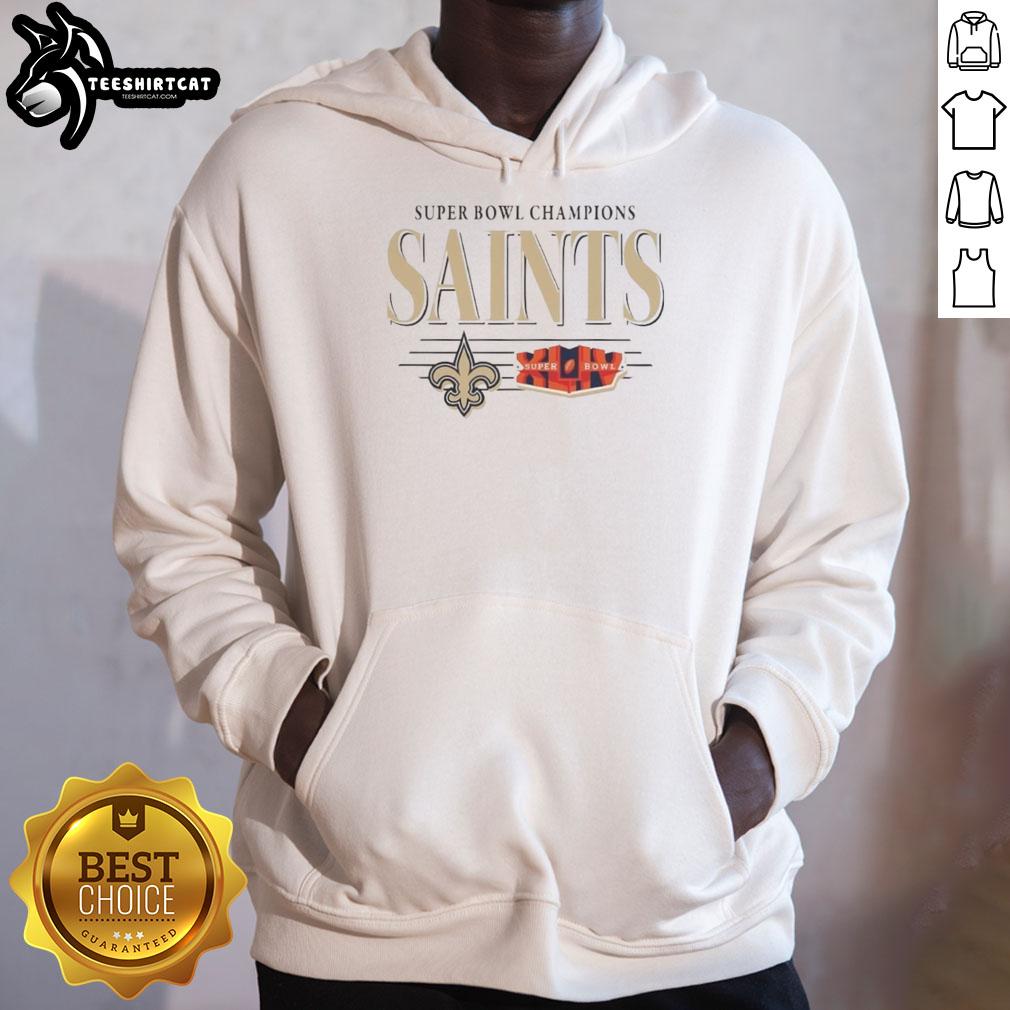 Premium New Orleans Saints NFL Super Bowl Champions vintage logo hoodie showcasing team spirit and championship pride.