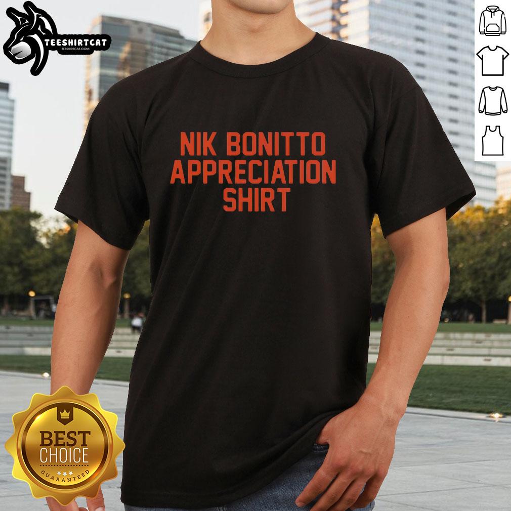 Premium Nik Bonitto Appreciation T-Shirt featuring bold graphics and comfortable fabric, perfect for fans and collectors.