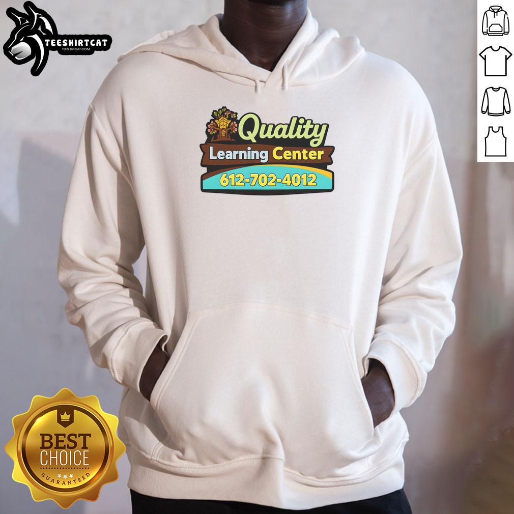 Premium quality Learning Center hoodie in navy blue, featuring a cozy design and logo for educational style.