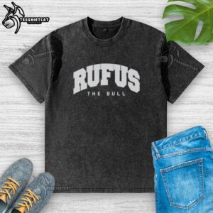 Premium Rufus the Bull classic washed t-shirt in soft fabric, featuring a trendy design for casual wear.