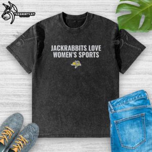 Premium SDSU South Dakota State Jackrabbits Love Women's Sports washed t-shirt in navy blue.