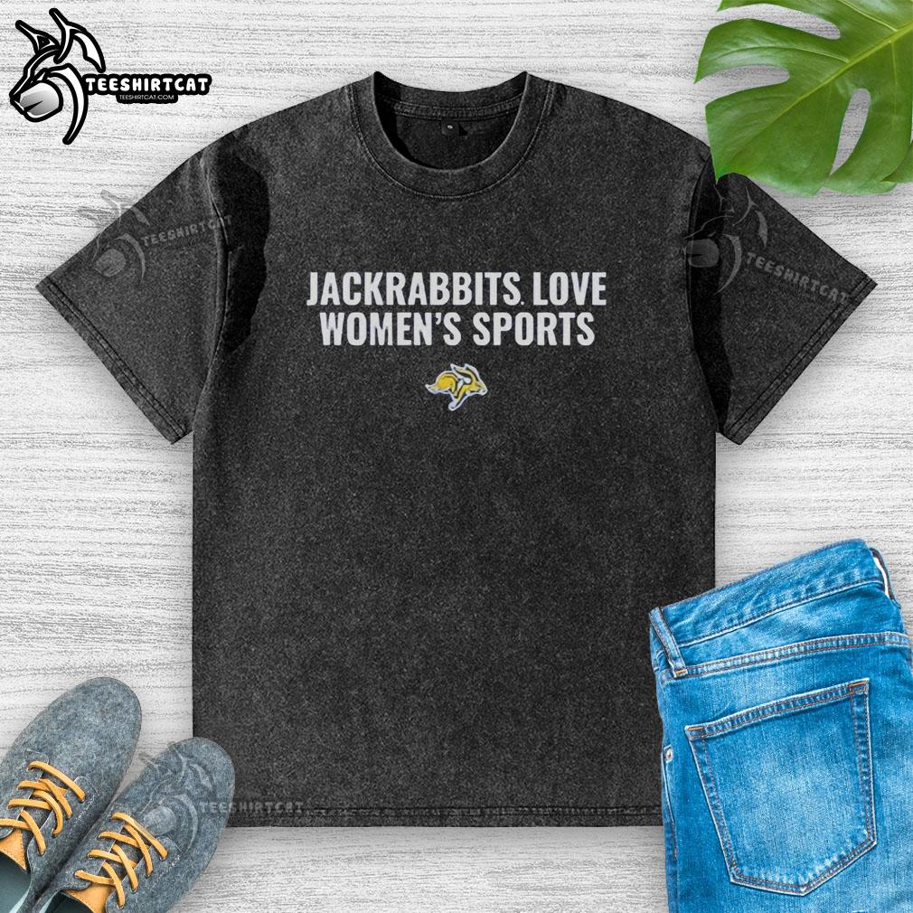 Premium SDSU South Dakota State Jackrabbits Love Women's Sports washed t-shirt in navy blue.