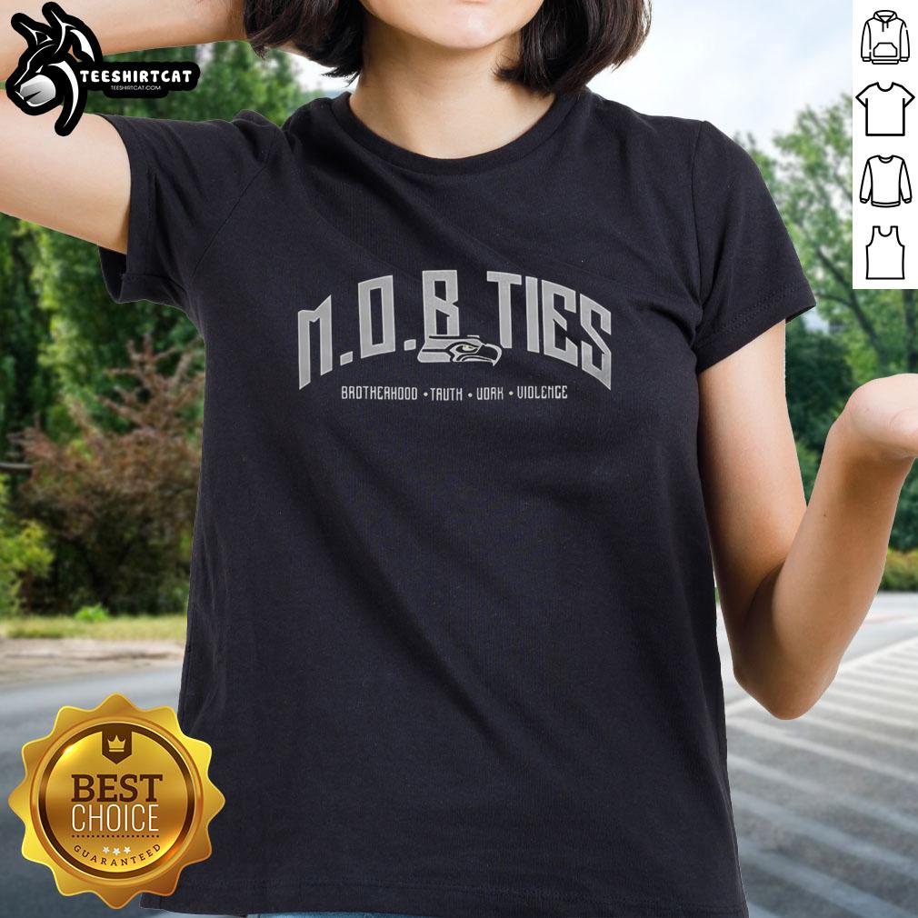 Premium Seattle Seahawks NFL M.O.B. Ties logo ladies tee, featuring a stylish design for female fans of the Seahawks.