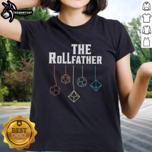 Premium Rollfather Dodecahedron Icosahedron Ladies Tee featuring a stylish geometric design and comfortable fit.
