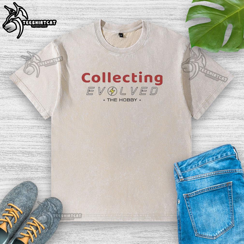 Pretty Collecting Evolved hobby washed t-shirt featuring a stylish design for collectors and enthusiasts.