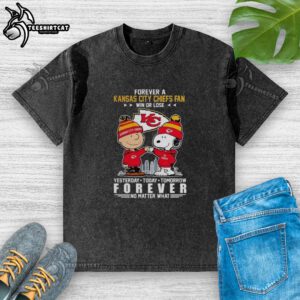 Alt Text: Pretty Snoopy Kansas City Chiefs Forever Fan T-shirt for Super Bowl 2026, showcasing team spirit win or lose.