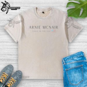 Top Arnie McNair Made In The USA washed t-shirt in soft fabric, featuring a classic design, perfect for casual wear.