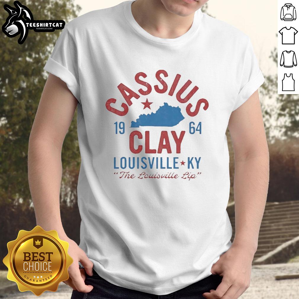 Alt Text: Vintage 1964 Louisville Muhammad Ali T-Shirt featuring iconic Cassius Clay design, perfect for boxing fans and collectors.