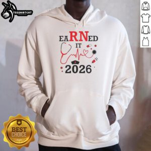 2026 Top Earned RN Registered Nurse hoodie featuring a stylish design for proud nurses. Perfect gift for healthcare heroes.