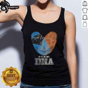 Top featuring fingerprints design for Carolina Panthers and Clemson Tigers, perfect for fans of both teams. It's in my DNA!