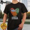 Alt Text: Top Fingerprints Denver Broncos X Colorado State Rams 'It's In My DNA' T-Shirt featuring team logos and vibrant colors.