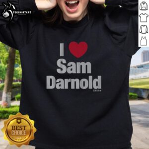 Cozy Top I Heart Sam Darnold sweatshirt in vibrant colors, perfect for fans of the NFL quarterback and stylish sports wear.