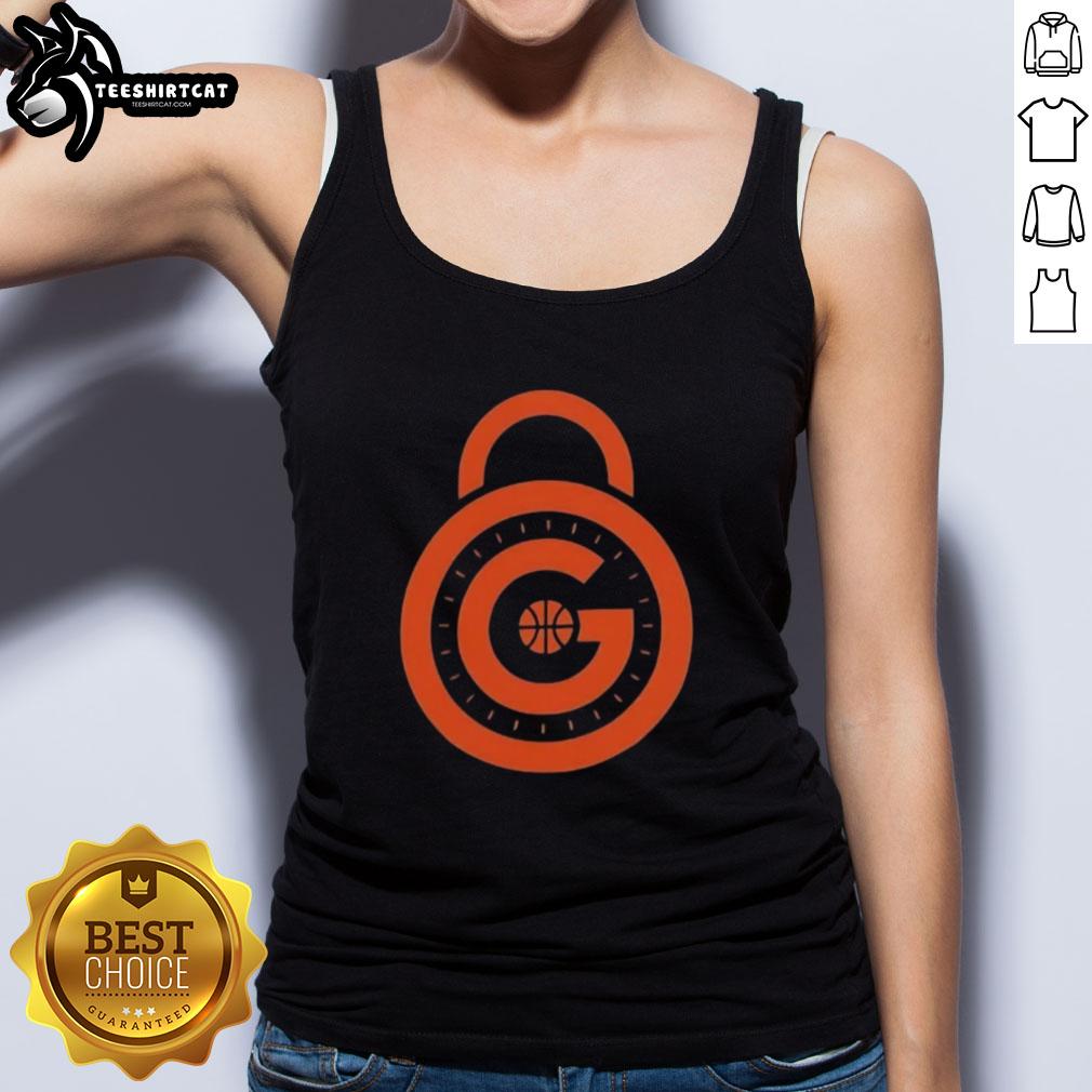 Top New York Knicks OG Lock Tank Top featuring bold team graphics for fans in vibrant blue and orange colors.