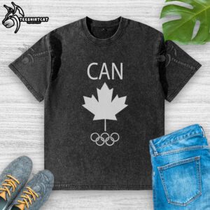 Good Canadian Come to Milano Cortina 2026 washed t-shirt in soft fabric, ideal for fans celebrating the Winter Olympics.