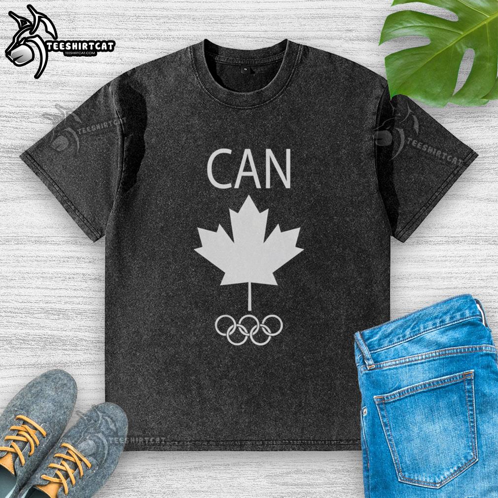 Good Canadian Come to Milano Cortina 2026 washed t-shirt in soft fabric, ideal for fans celebrating the Winter Olympics.