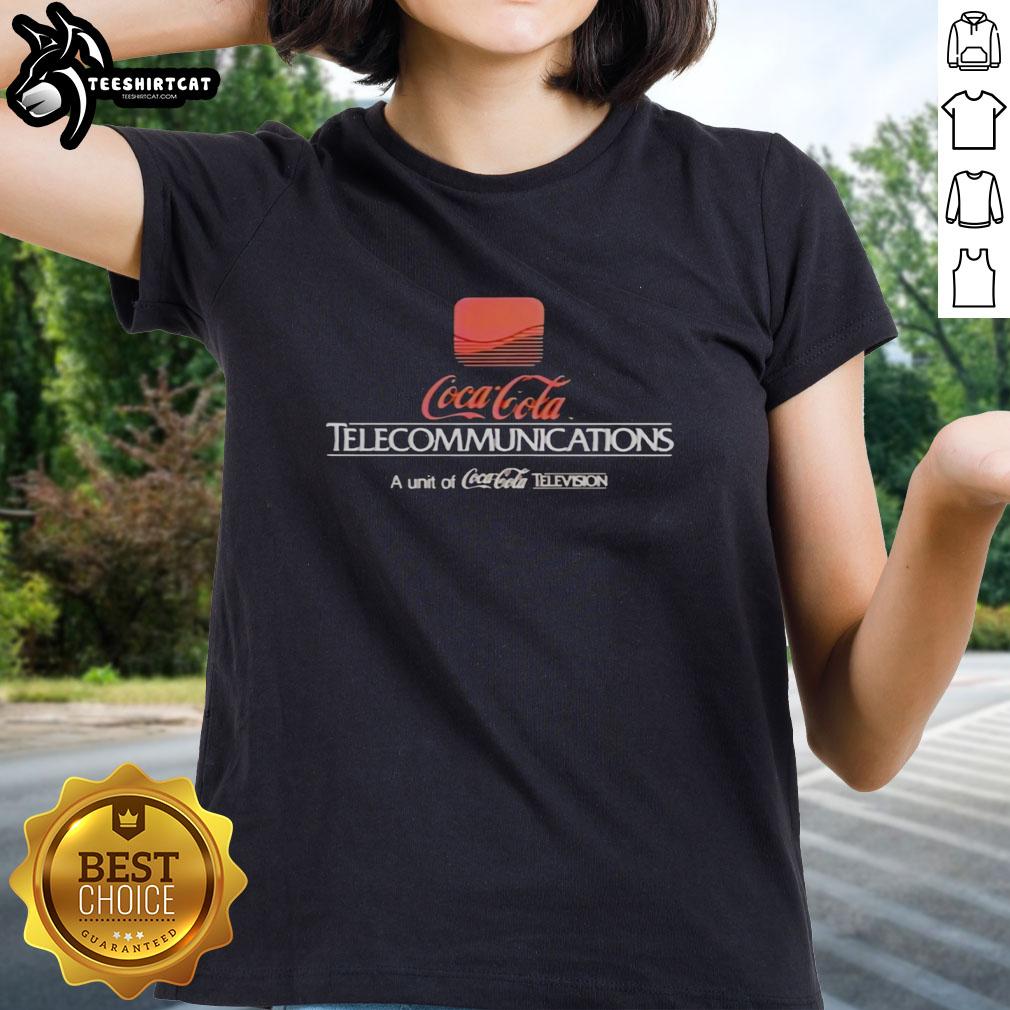 Good Coca-Cola Telecommunications ladies tee featuring vibrant logo design and comfortable fit for casual wear.