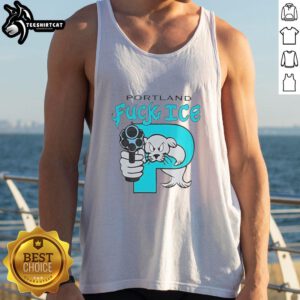 Good Portland Fuck Ice tank top featuring a bold graphic design, perfect for casual summer wear in Portland.