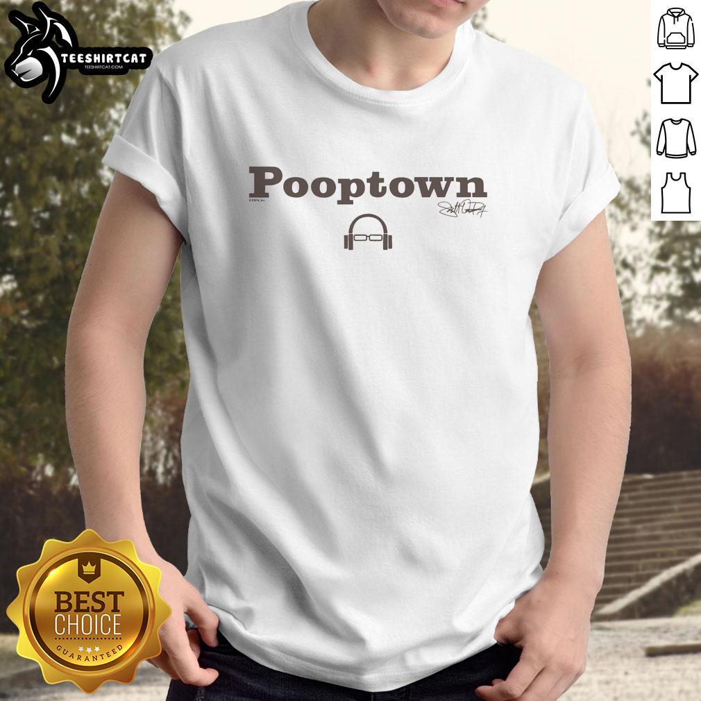 Good Scott Van Pelt Pooptown T-Shirt featuring a fun design, perfect for sports fans and casual wear enthusiasts.