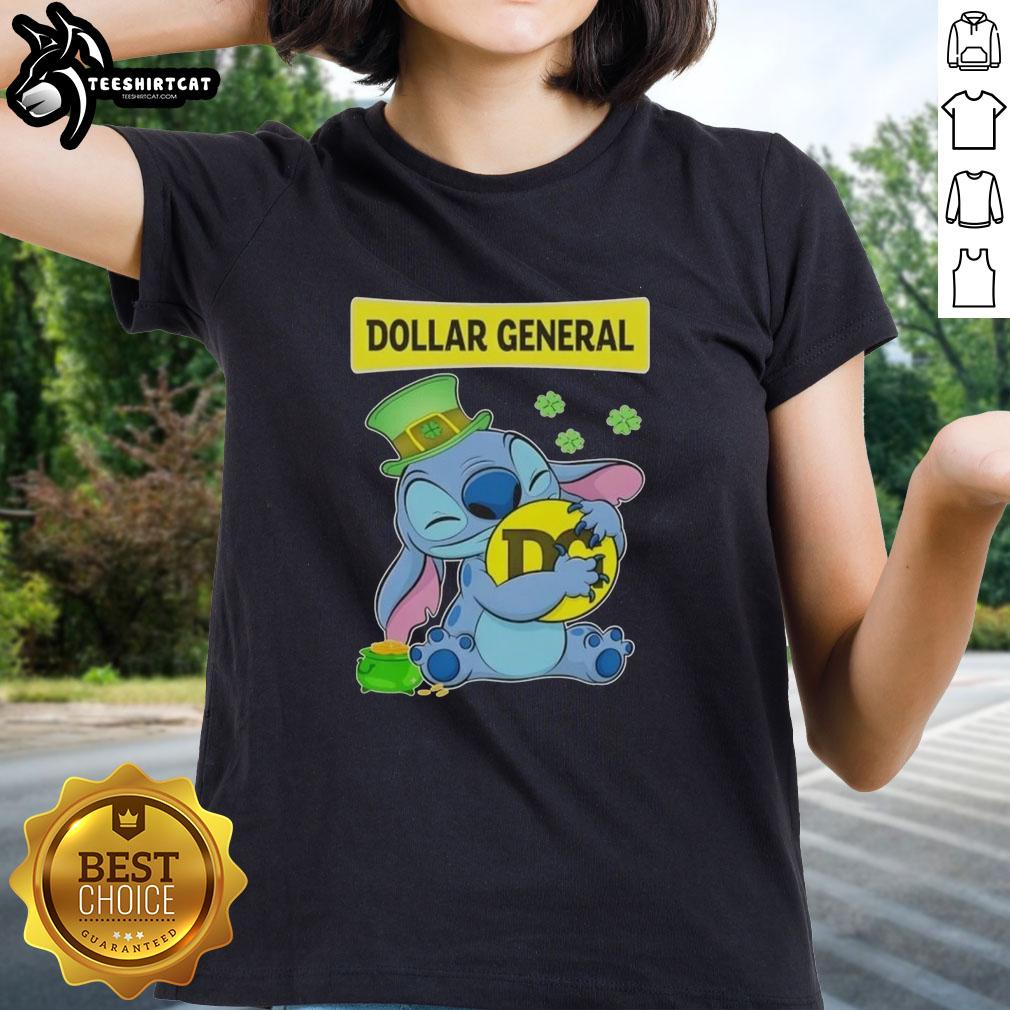 Good Stitch St. Patrick's Day 'Hug' Tee featuring Dollar General logo for ladies, perfect festive apparel.