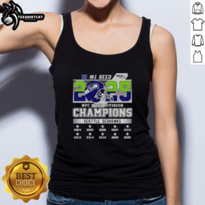 Stylish Hot Seattle Seahawks NFC West Division Championship 2025 tank top featuring team logo and vibrant colors.