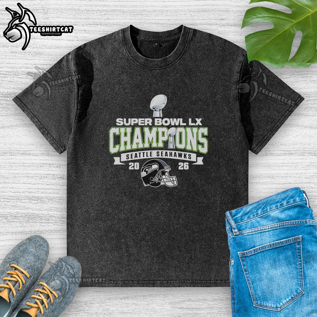 Alt Text: Hot Seattle Seahawks Super Bowl Champions 2026 washed t-shirt featuring team logo and vibrant colors.