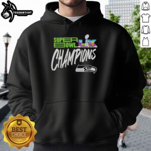 Alt Text: Hot Seattle Seahawks Super Bowl LX Champions 2026 logo styled hoodie featuring vibrant team colors and design.
