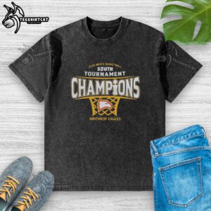 Hot Winthrop Eagles Men's Basketball 2026 Big South Conference Tournament Champions washed t-shirt design.