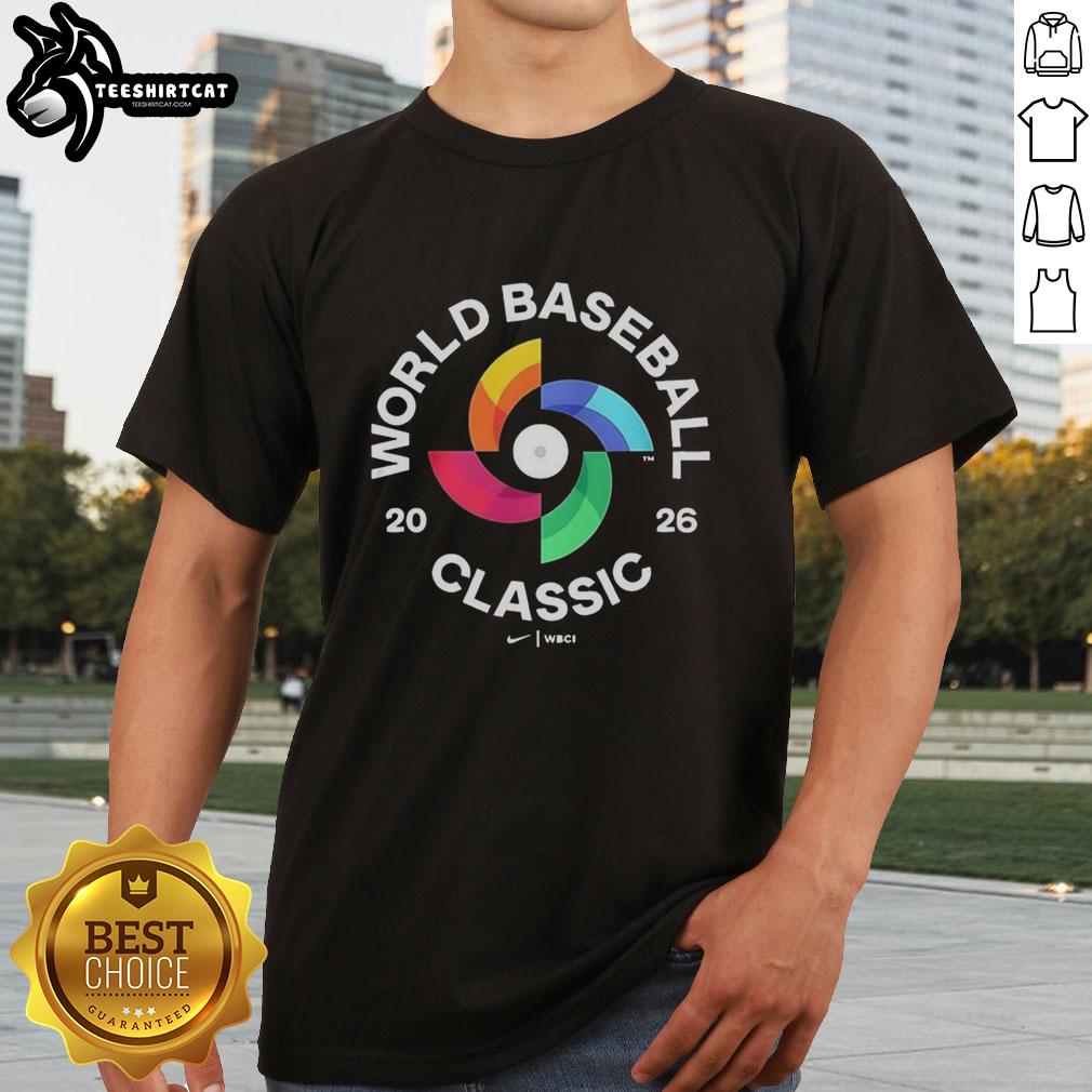 Nice World Baseball Classic Logo 2026 T-Shirt featuring vibrant design and bold logo for baseball fans.