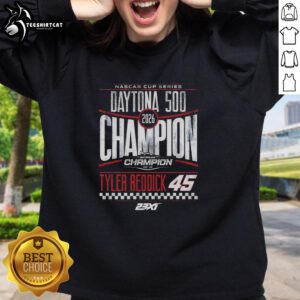 Official Tyler Reddick 2026 Daytona 500 Champion Sweatshirt featuring bold graphics and a comfortable fit for fans.