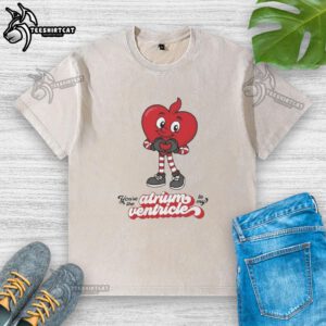 Official You're The Atrium To My Ventricle Washed T-Shirt in soft fabric, perfect for heart-themed casual wear.
