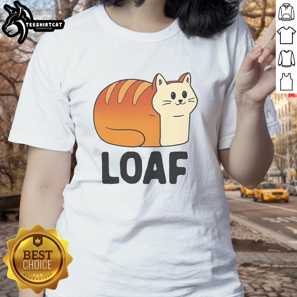 Original Cat Loaf Ladies Tee featuring a cute cat loaf graphic, perfect for cat lovers and casual wear.