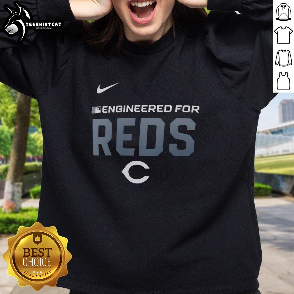 Original engineered Cincinnati Reds MLB sweatshirt featuring team colors and logo for fans and collectors.