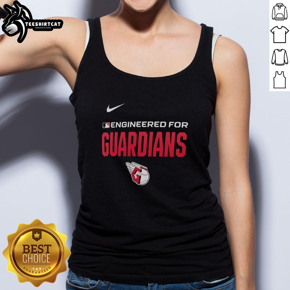 Original Engineered for Cleveland Guardians tank top featuring team colors and logo, perfect for fans and summer wear.