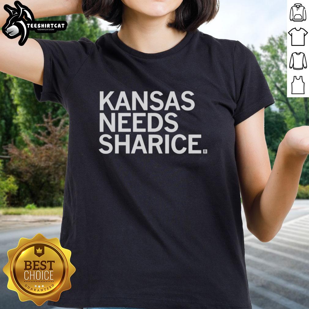Original Kansas Needs Sharice Ladies Tee featuring a stylish design supporting Sharice Davids' campaign.
