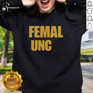 Original Kelsey Female UNC Sweatshirt in navy blue, featuring the university logo and a comfortable fit for women.