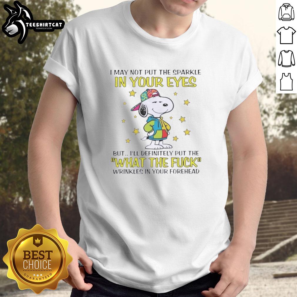 Original Peanuts Snoopy T-shirt featuring the quote about wrinkles, perfect for fans of classic comic characters.