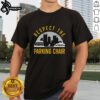 Alt Text: Original Respect The Parking Chair T-Shirt featuring a city skyline shadow design, perfect for urban fashion lovers.