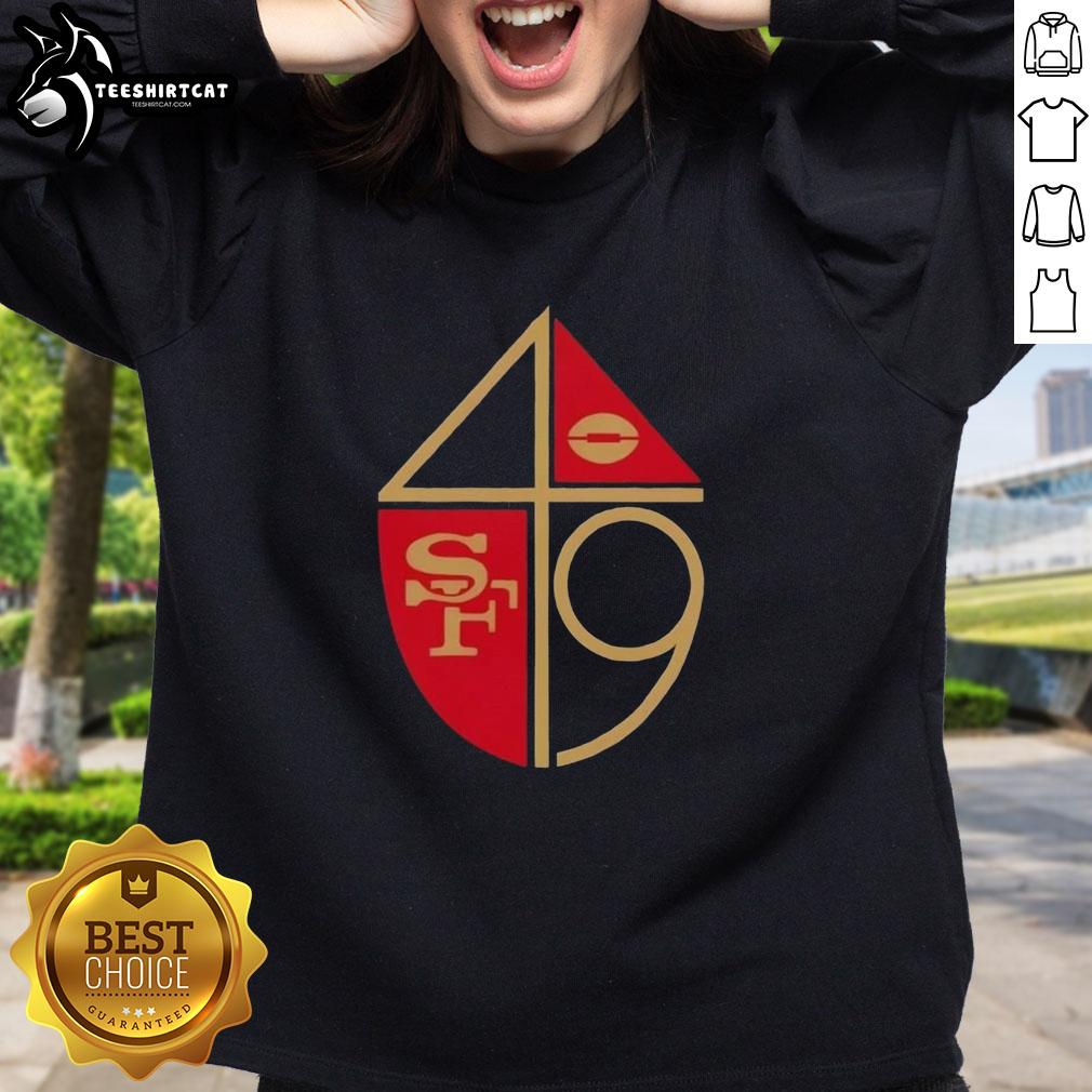 Original San Francisco 49ers Football 1965 retro logo sweatshirt featuring classic design and vibrant colors.