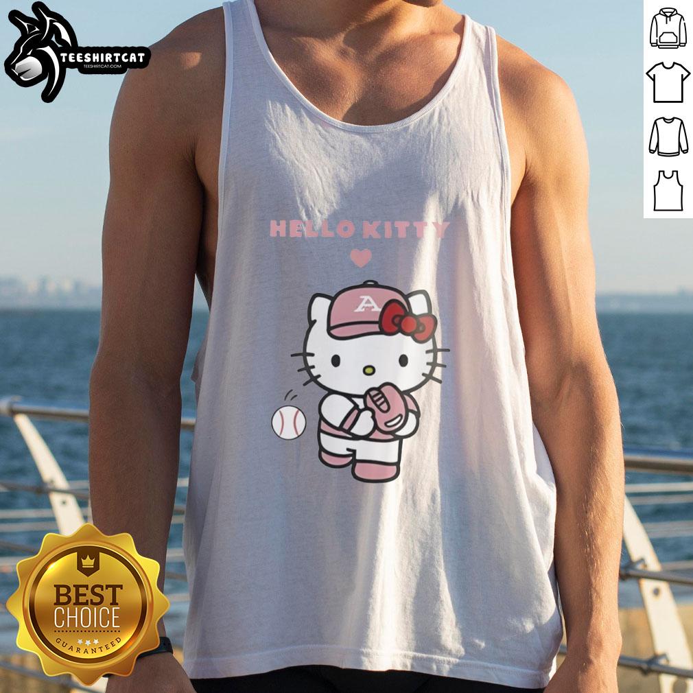 Premium Akron Basketball x Hello Kitty baseball tank top featuring a stylish design for fans and fashion lovers.